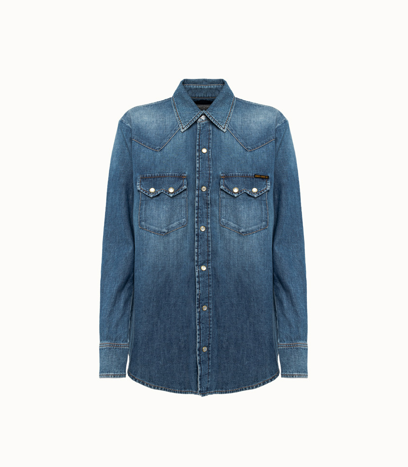 WASHINGTON DEE CEE WESTERN SHIRT IN DENIM | Playground