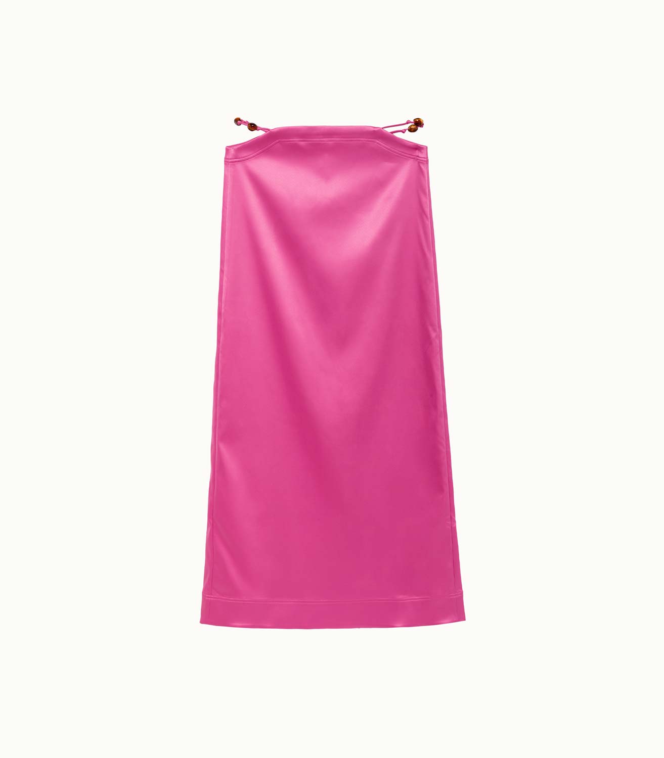 GANNI SOLID COLOR DOUBLE SATIN MAXI SKIRT | Playground
