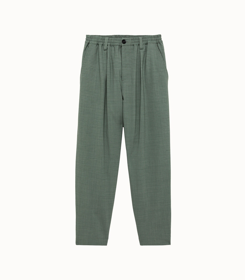 MARNI CHECK PRINT PANTS IN LIGHT WOOL | Playground