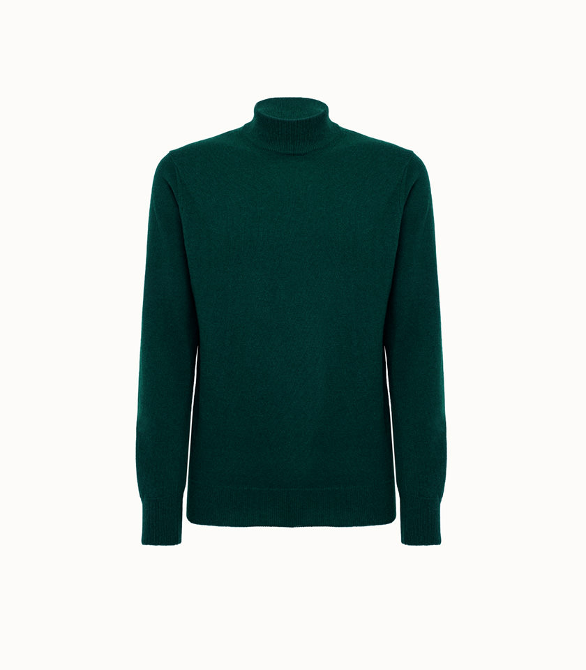 Green Lupetto Cable Knit Sweater