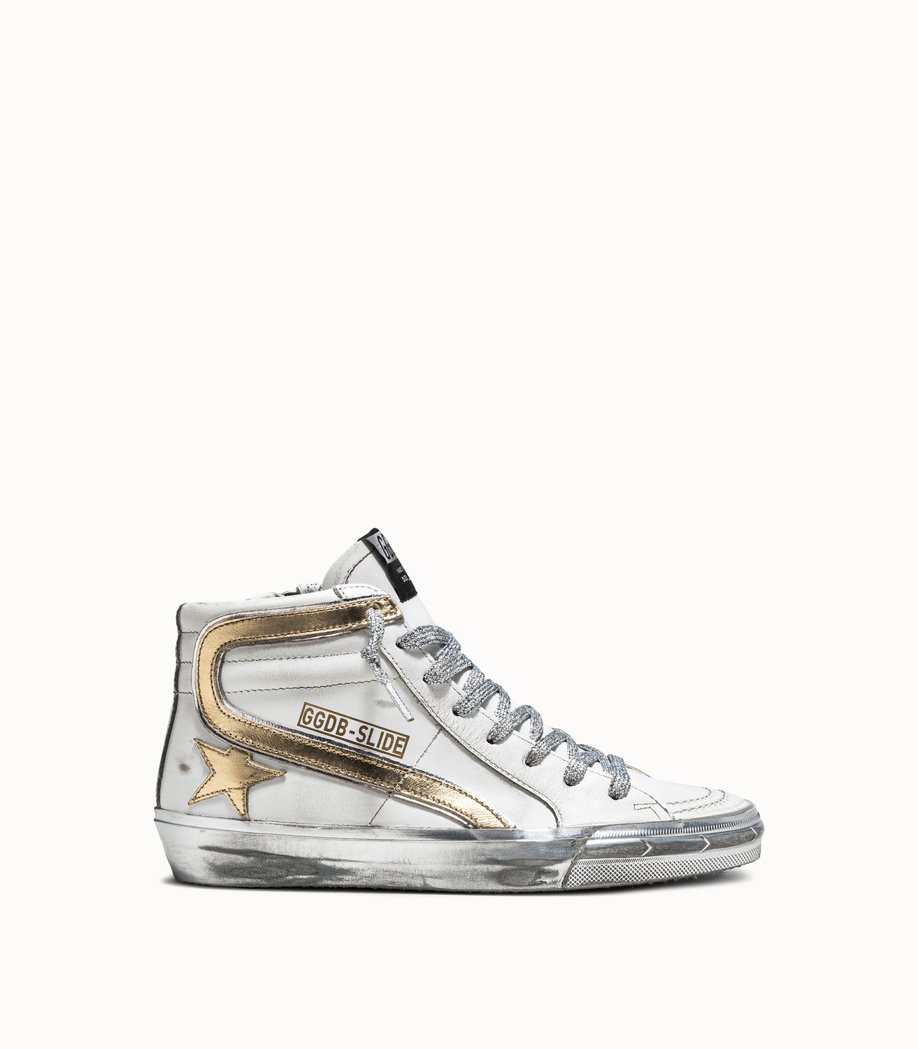 Golden Goose Deluxe Brand Slide Sneakers Color White Gold Playgrou