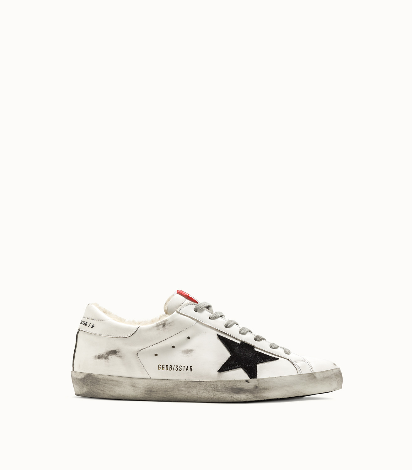 golden goose sneakers with shearling