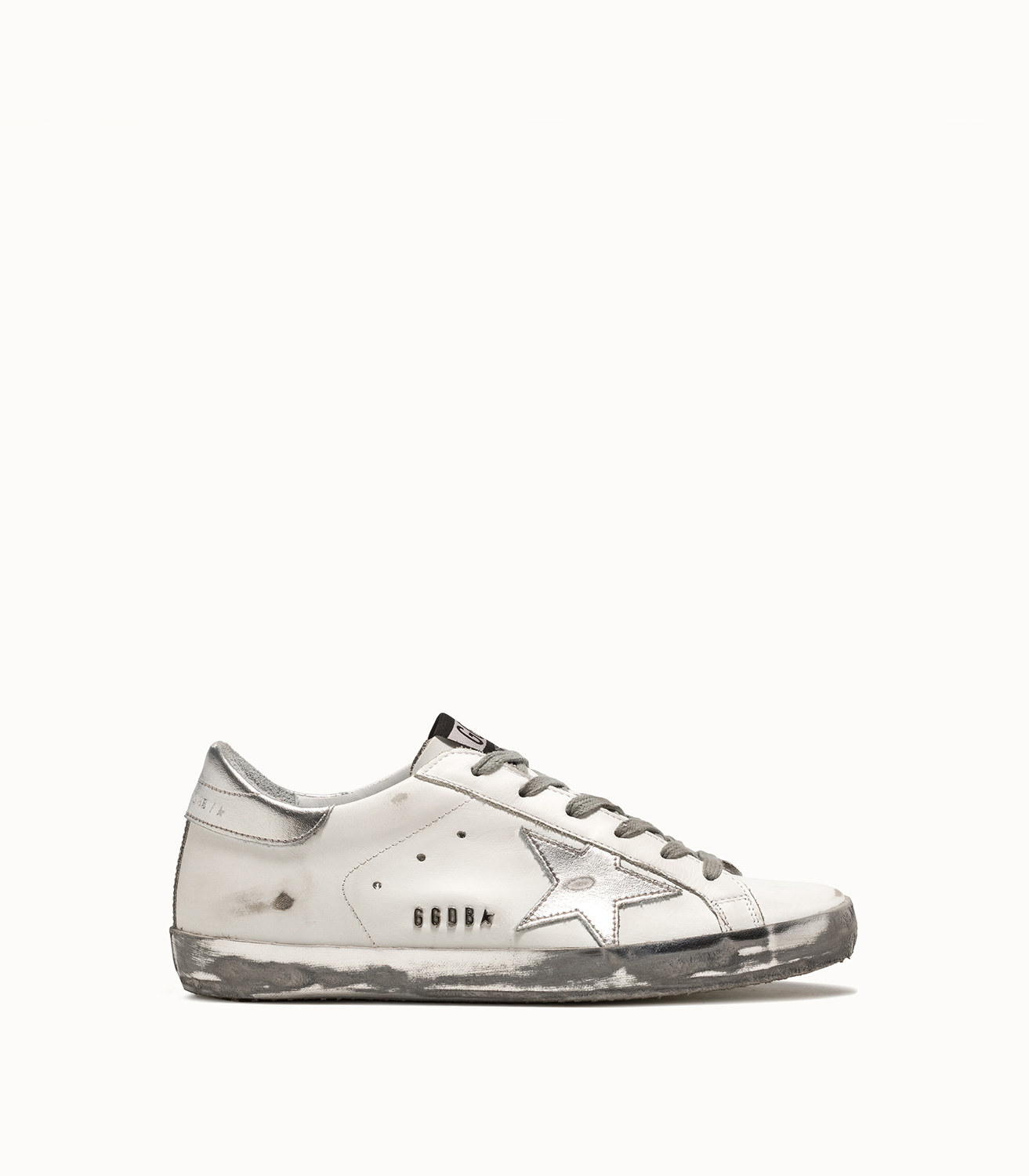 golden goose white and silver superstar
