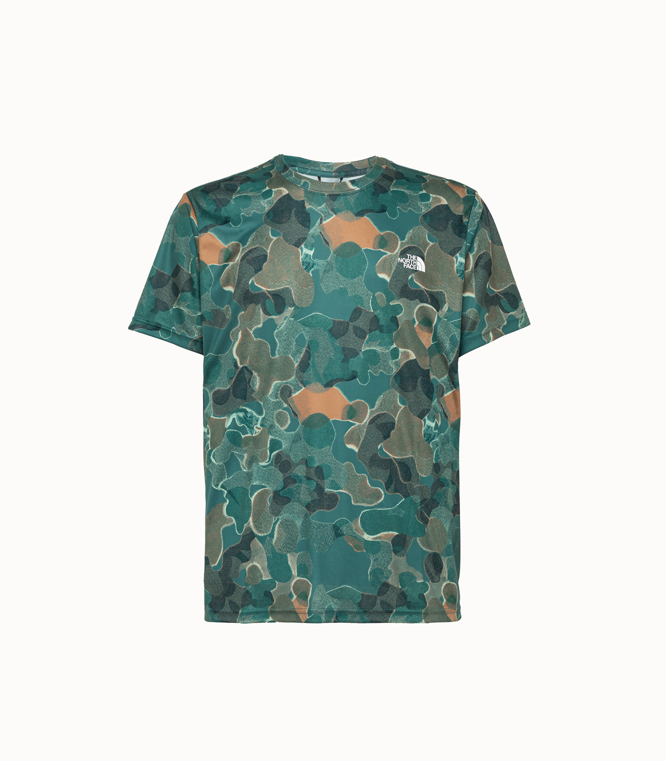 THE NORTH FACE CAMOUFLAGE PRINT REAXION AMP T SHIRT Playground