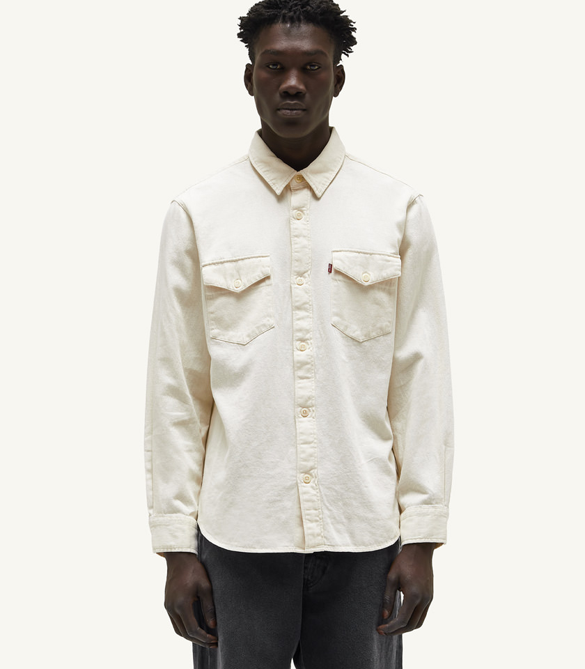 levis white western shirt