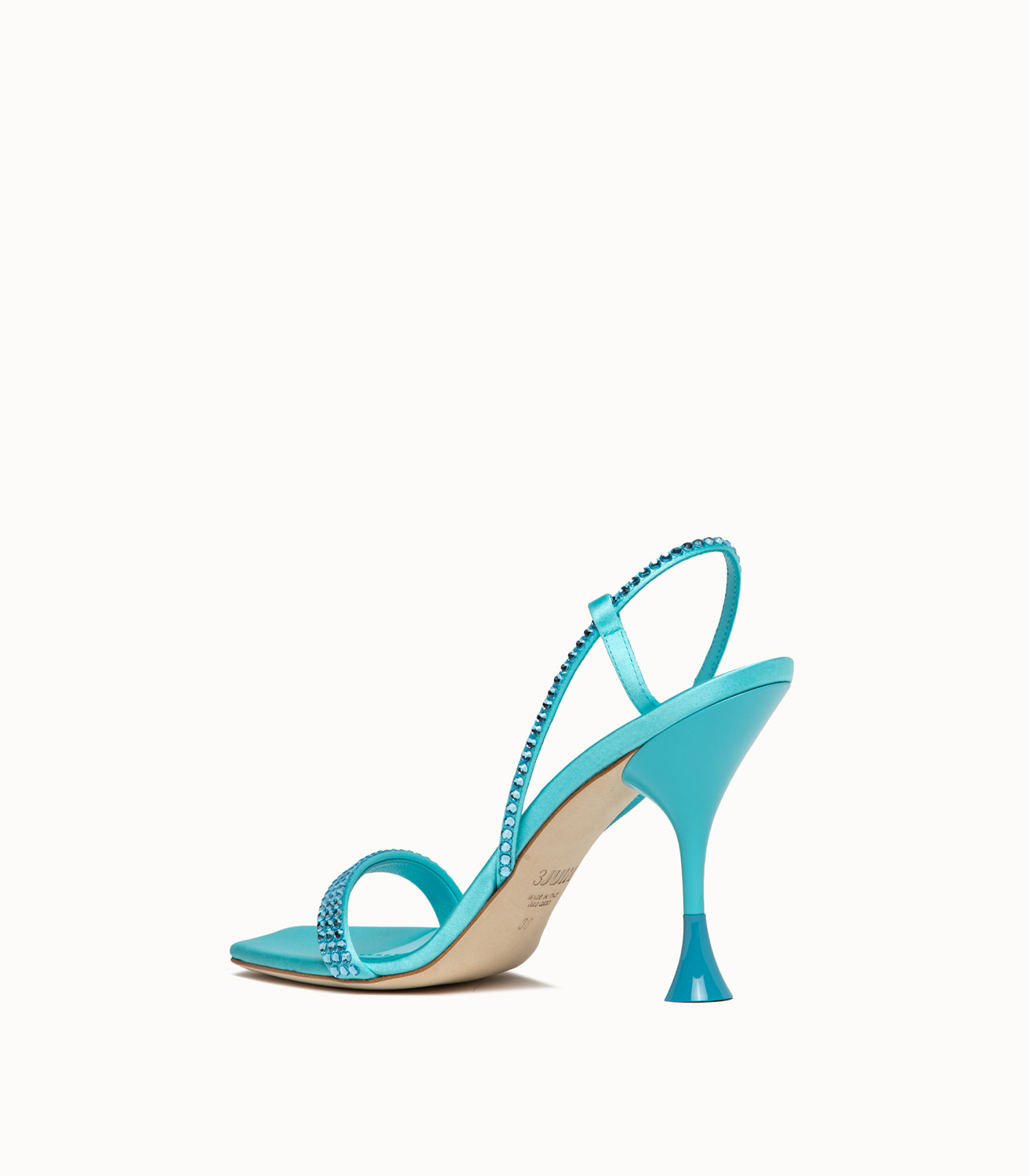 3JUIN ELOISE SANDALS WITH TURQUOISE RHINESTONES Playground